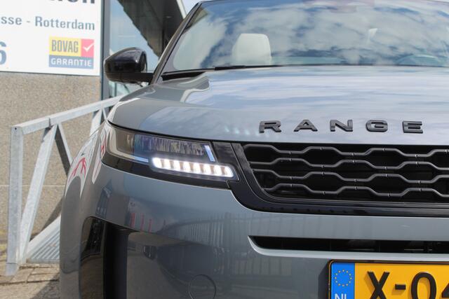 Land Rover RANGE ROVER EVOQUE 1.5 P160 S AUTOMAAT/Panoramadak/Achteruitrijcamera/Parkeersensoren rondom/Keyless/Cruise control/Climate control/Apple carplay/Elektrisch verstelbare stoelen/LED koplampen/Multifunctioneel stuurwiel/Spraakbediening/18'' Lichtmetalen velgen/Nolita grey.