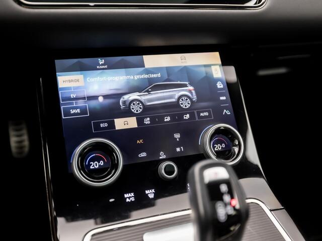 Land Rover RANGE ROVER EVOQUE 1.5 P300e AWD R-Dynamic 300Pk Automaat (PANORAMADAK, VIRTUAL COCKPIT, APPLE CARPLAY, GROOT NAVI, 360 CAMERA, MEMORY SEATS, LEDER, GETINT GLAS, NIEUWSTAAT)