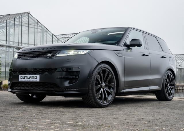 Land Rover RANGE ROVER SPORT P550e Autobiography | VERWACHT | Full Options | Santorini Black Satin - Stealth PPF | 23" inch | Trekhaak | Standkachel |