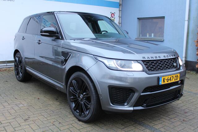 Land Rover RANGE ROVER SPORT 5.0 V8 Supercharged SVR | 551PK | Panorama dak | Carbon interieur | Luchtvering | Meridian Audio| F1 flippers | Elektr. trekhaak | Alcantara hemel zwart | Elektrisch verstelbare stoelen met memory | Schaalstoelen + verwarming en ventilatie | Uitlaat kleps