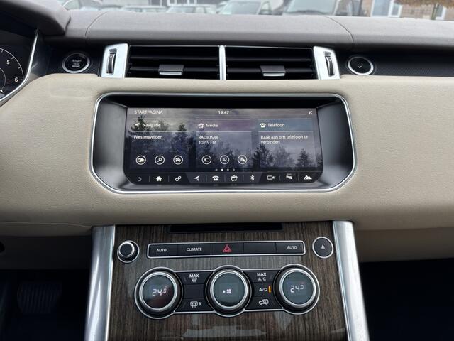 Land Rover RANGE ROVER SPORT 3.0 TDV6 Zwart 2017 Panodak 22"