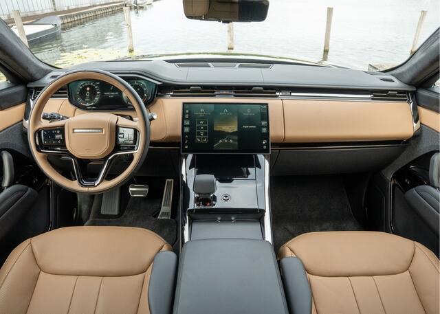 Land Rover RANGE ROVER SPORT P550e Autobiography | Santorini Black - Caraway leder | NP. ¤ 165.459,- | Full Options | Rode remklauwen |