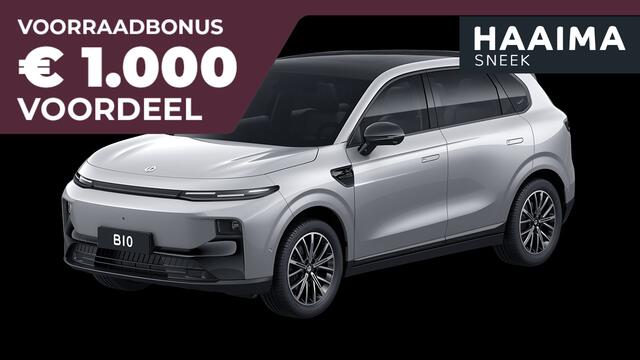 Leapmotor B10 Design Hybrid EV 18.8 kWh | Nu beschikbaar | Wltp 900km gecombineerd | Elektrisch 82km Wltp | Luxe uitvoering | Camera rondom | Stoel en stuurverwarming | Draadloze telefoonoplader | Keyless entry en start