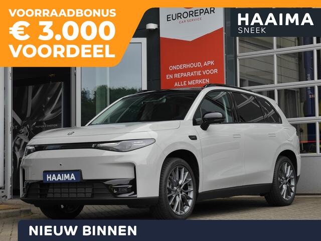 Leapmotor C10 REEV Design 28.4 kWh | Nieuwe auto | Gecombineerde actieradius WLTP 974km | 1500 kg Trekgewicht | Diverse kleuren leverbaar | Full options | Stuurverwarming | Stoelverwarming en koeling | Elektrisch verstelbare voorstoelen | Navigatie | Keyless entry & st