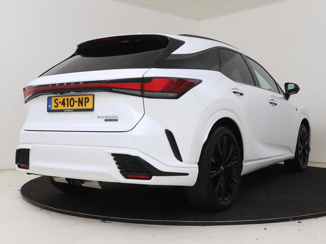 Lexus RX 500h F Sport Line | Dealer onderhouden | Mark Levinson | Panoramadak | Vierwielbesturing | 360 Camera | Lederen bekleding | Memory Seat | Stoel+stuurverwarming+achterbank | Stoelventilatie + achterbank |
