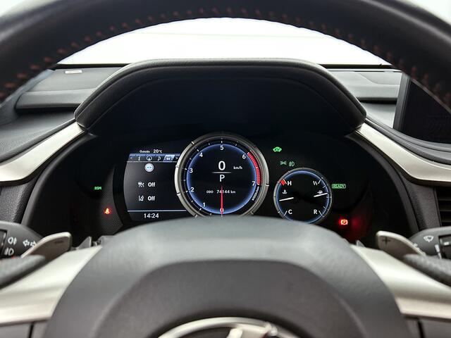 Lexus RX 450h 4WD F Sport Line | Mark Levinson | 360 Camera | Panorama Schuif/kantel dak | Rood Lederen bekleding | Memory Seat | Stoel+stuurverwarming |Stoelventilatie | Blind Spot Monitor | Head-Up Display | Elektrische