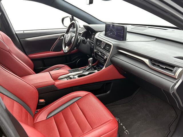 Lexus RX 450h 4WD F Sport Line | Mark Levinson | 360 Camera | Panorama Schuif/kantel dak | Rood Lederen bekleding | Memory Seat | Stoel+stuurverwarming |Stoelventilatie | Blind Spot Monitor | Head-Up Display | Elektrische
