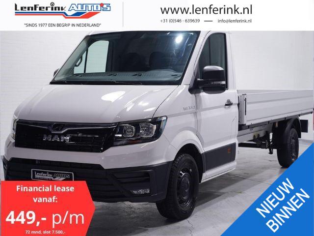 MAN TGE 2.0 TDI 140 pk L4 Pick Up / Open Laadbak BPM vrij Airco, Apple Carplay, Cruise Control, LxBxH 430x203x40 cm