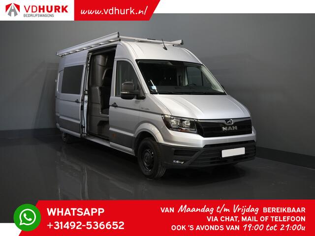 MAN TGE 3.180 DSG Aut. L4H3 DC Dubbel Cabine BPM VRIJ! 7 pers./ 270Gr. Deuren/ Carplay/ Imperiaal + Trap/ Gev.Stoel/ Cruise/ Camera