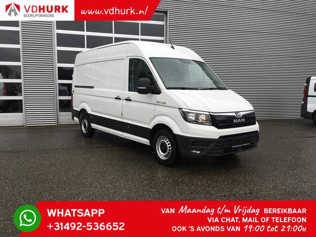 MAN TGE 3.140 2.0 TDI DSG Aut. L3H3 BPM VRIJ! 270Gr.Deuren/ Gev.Stoel/ Navi/ Carplay/ Camera/ Cruise/ Trekhaak/ Airco