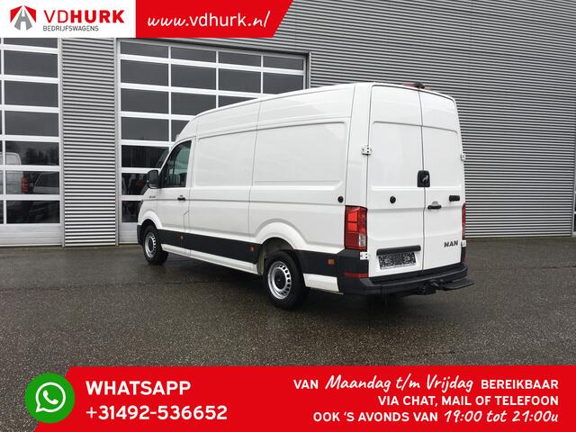 MAN TGE 3.140 2.0 TDI DSG Aut. L3H3 BPM VRIJ! 270Gr.Deuren/ Gev.Stoel/ Navi/ Carplay/ Camera/ Cruise/ Trekhaak/ Airco
