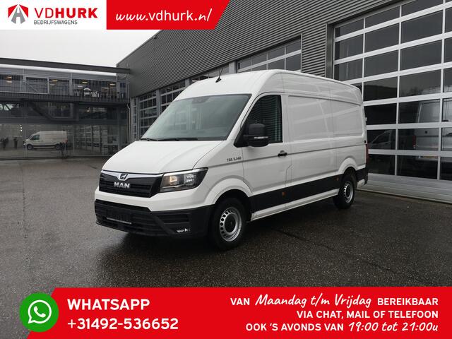 MAN TGE 3.140 2.0 TDI DSG Aut. L3H3 BPM VRIJ! 270Gr.Deuren/ Gev.Stoel/ Navi/ Carplay/ Camera/ Cruise/ Trekhaak/ Airco