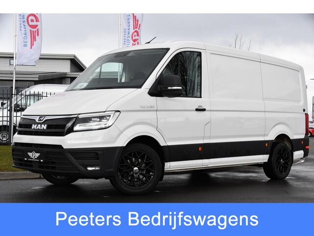 MAN TGE 35 2.0 L3H2 Black & White Edition Adaptieve Cruise, Camera, Carplay, 177PK, LED, Sensoren, Trekhaak, Stoelverwarming, UNIEK!