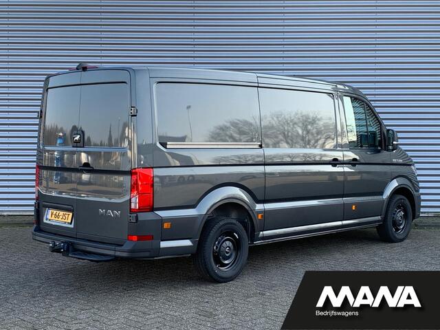 MAN TGE 35 2.0 L3H2 3.180 177pk Automaat Climatronic Navi LED Camera ACC CarPlay Leder-Stuur/Stoel Verwarmde-Voorruit/Stoel Trekhaak Dodehoek Elektronische-Handrem Bijrijdersbank