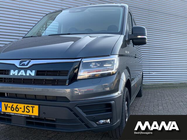 MAN TGE 35 2.0 L3H2 3.180 177pk Automaat Climatronic Navi LED Camera ACC CarPlay Leder-Stuur/Stoel Verwarmde-Voorruit/Stoel Trekhaak Dodehoek Elektronische-Handrem Bijrijdersbank