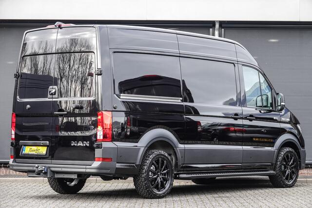 MAN TGE 35 | 4x4 | 177Pk Aut. | 3.500Kg trekgewicht | 3.180 | L3H3 | Pushbar | Treeplanken | Trekhaak | Achteruitrijcamera | 18'' | Deepblack