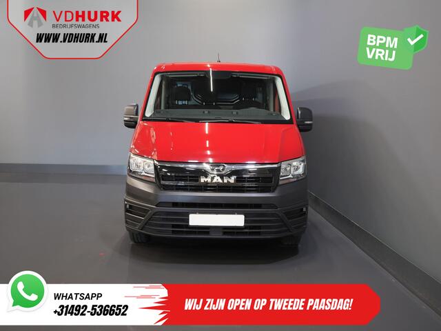 MAN TGE 2.0 TDI L3H2 BPM VRIJ! 3 Pers./ 2.5t Trekverm./ Carplay/ Betimmerd/ Cruise/ Navi/ Camera