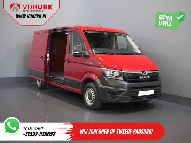 MAN TGE 2.0 TDI L3H2 BPM VRIJ! 3 Pers./ 2.5t Trekverm./ Carplay/ Betimmerd/ Cruise/ Navi/ Camera