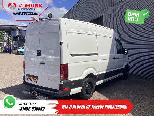 MAN TGE 35 2.0 140 pk Aut. L3H3 BPM VRIJ! Gev.Stoel/ Werklampen/ Carplay /Camera/ Cruise/ Trekhaak/ Opstap/ Aircp