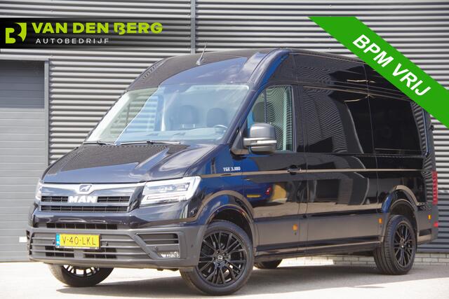 MAN TGE 3.180 35 2.0 L3H3 3-ZITS, AUT. LED, TREKHAAK, CAMERA, CRUISE, CLIMA, NAVI, PDC RONDOM, LEDER STUUR, STUUR VERWARMING, VOORRUIT VERWARMING