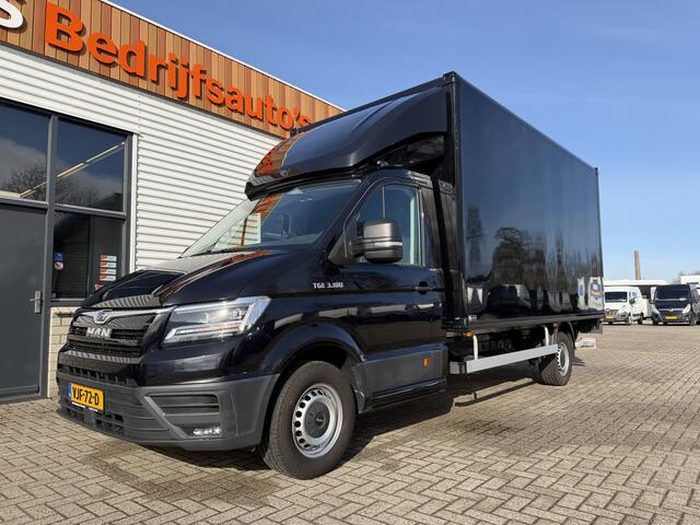 MAN TGE 35 2.0 Lang L4 Super Hoog 177pk bakwagen met Dhollandia laadklep / euro 6 / bpm vrij / vaste prijs rijklaar ¤ 38.950 ex btw / lease vanaf ¤ 636 / zwart metallic