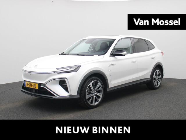MG Marvel R Comfort 70 kWh | Climate Control / ECC | Open dak | Licht metalen velgen 19 inch | Cruise control | Navigatie | Lederen bekleding grijs | Stoelverwarming | LED koplampen | Park Distance Control voor en achter | Achteruitrijcamera | Dakrailing |