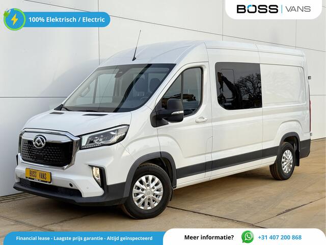 Maxus eDELIVER 9 89 kWh NIEUW! Dubbele Cabine 7-Persoons 334km WLTP L3H2 204PK LED Snelladen Airco Adaptieve Cruise Carplay Camera DOKA