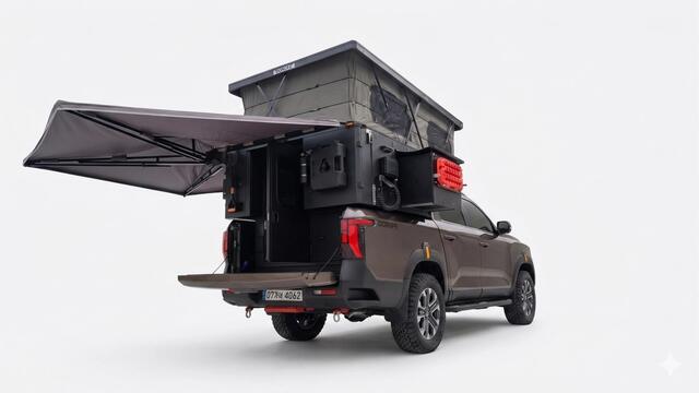 Maxus eTERRON 9 EV 4WD - 120- kWh Premium 5 pers VAN - V.A € 59.000 EXCL BTW / OPBOUW fiscaal zeer voordelig en welkom in iedere stad en natuurgebied . opbouw hardtop / canopy/ daktent / camper / bedrijf inrichting / tegen meerprijs leverbaar Voor vrijblijvend advies kunt u een afspraak maken bij onze adviseurs Susanne Schiffer en Ben Voets – foto 3
