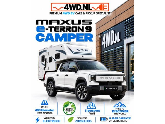 Maxus eTERRON 9 EV 4WD - 120- kWh Premium 5 pers VAN - V.A € 59.000 EXCL BTW / OPBOUW fiscaal zeer voordelig en welkom in iedere stad en natuurgebied . opbouw hardtop / canopy/ daktent / camper / bedrijf inrichting / tegen meerprijs leverbaar Voor vrijblijvend advies kunt u een afspraak maken bij onze adviseurs Susanne Schiffer en Ben Voets – foto 5