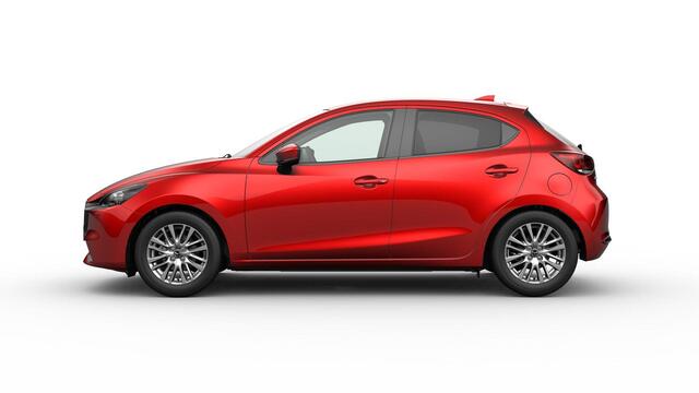 Mazda 2 e-Skyactiv G 90 6MT Exclusive-Line | 16-inch lichtmetalen velgen, Bright Silver | 8-inch LCD touchscreen kleurenscherm | Achteruitrijcamera