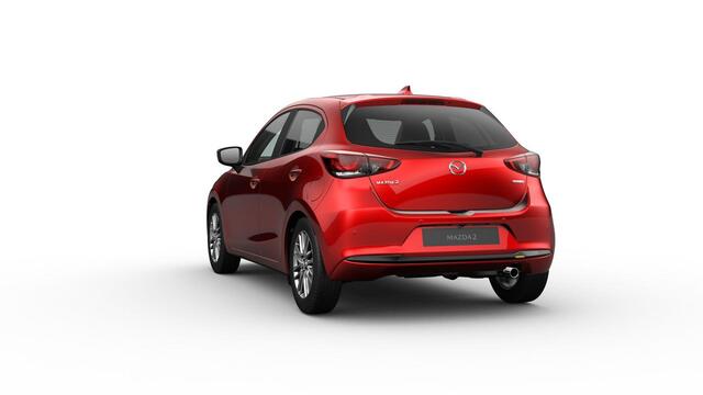 Mazda 2 e-Skyactiv G 90 6MT Exclusive-Line | 16-inch lichtmetalen velgen, Bright Silver | 8-inch LCD touchscreen kleurenscherm | Achteruitrijcamera
