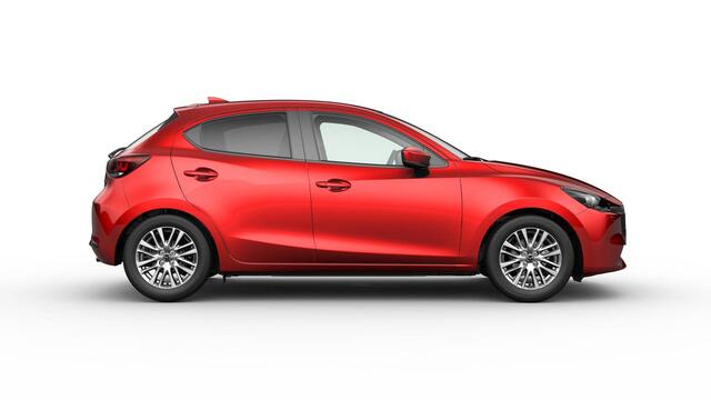 Mazda 2 e-Skyactiv G 90 6MT Exclusive-Line | 16-inch lichtmetalen velgen, Bright Silver | 8-inch LCD touchscreen kleurenscherm | Achteruitrijcamera