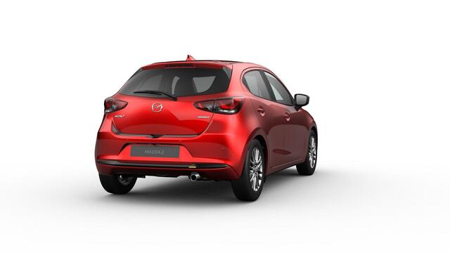 Mazda 2 e-Skyactiv G 90 6MT Exclusive-Line | 16-inch lichtmetalen velgen, Bright Silver | 8-inch LCD touchscreen kleurenscherm | Achteruitrijcamera