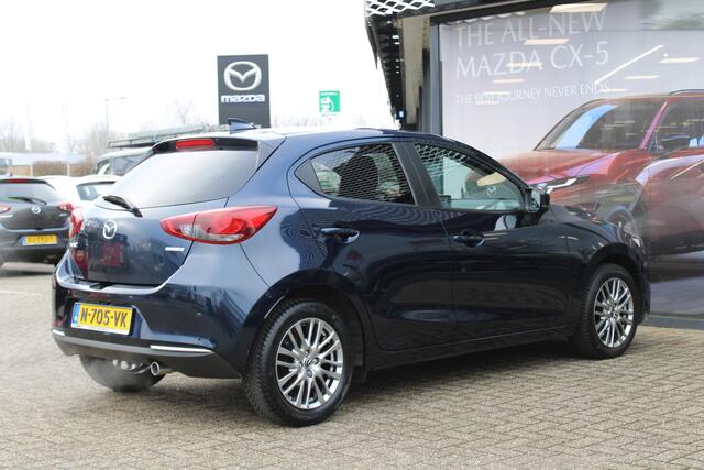 Mazda 2 1.5 Skyactiv-G Luxury Automaat, HUD, Cruise, Clima, Navi, Stuurverwarming, Stoelverwarming, Apple Carplay, BSM, LMV 16 Inch, All Season, Camera