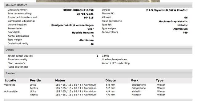 Mazda 2 1.5 90PK 6versn.Skyactiv-G Comfort / Pdc+Camera / Airco / Lmv./ Radio multimedia / 5Drs.
