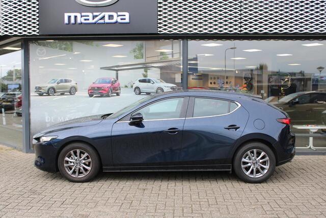 Mazda 3 HB 2.0 e-SkyActiv-G M Hybrid 122 Comfort+ Leder , Automaat, Leder, Adap.Cruise, Navi, Apple Carplay Clima, Camera, PDC, LMV 16 Inch, Stuur/Stoelverwarming