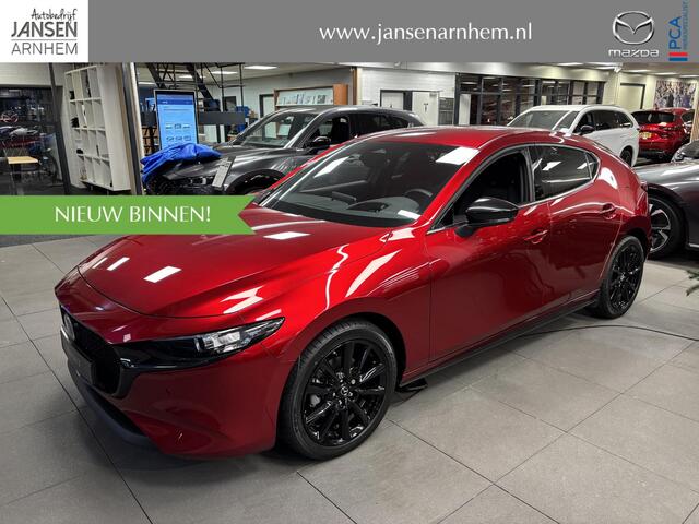 Mazda 3 HB 2.5 e-SkyActiv-G M Hybrid 140 Homura , Demovoordeel ¤ 5.500,-, Automaat, Navi, Adap.Cruise, Clima, Apple Carplay, Camera, PDC, HUD, Stoelverwarming, 18" LMV