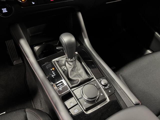 Mazda 3 HB 2.5 e-SkyActiv-G M Hybrid 140 Homura , Demovoordeel ¤ 5.500,-, Automaat, Navi, Adap.Cruise, Clima, Apple Carplay, Camera, PDC, HUD, Stoelverwarming, 18" LMV