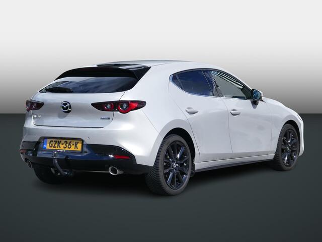 Mazda 3 2.0 e-SkyActiv-X M Hybrid 186 Exclusive-line | Apple Carplay/Android Auto | Adaptieve Cruise | Afneembare Trekhaak | 360 Camera | BOSE | Stoel/Stuurverwarming |