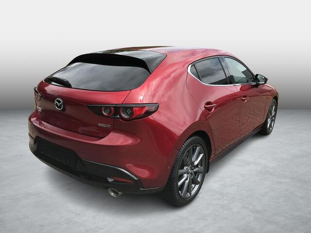 Mazda 3 2.0 e-SkyActiv-X M Hybrid 180 Luxury AWD , Automaat, I-Activsense, 360 View, Leder, 18 Inch LMV, Bose, Apple Carplay, Clima, Adap. Cruis, Navi, Stuur/Stoelverwarming, LKA, SCBS, SBS