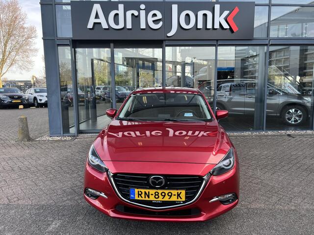 Mazda 3 2.0 SkyActiv-G 120 GT-M AUTOMAAT | TREKHAAK | 18" LM VELGEN | CAMERA | STOEL- en STUURVERWARMING | LEDER | Bose AUDIO | NED.AUTO | DEALER ONDERHOUDEN |