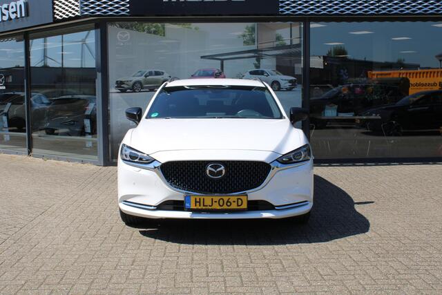 Mazda 6 Sportbreak 2.5 SkyActiv-G 194 Signature Automaat, Leder, Bose, Apple Carplay, LMV 19 Inch, HUD, Adap. Cruise, LKA, Stoelverwarming, Stoelverkoeling, Stuurverwarming, Navi, 360 Camera, Clima, PDC