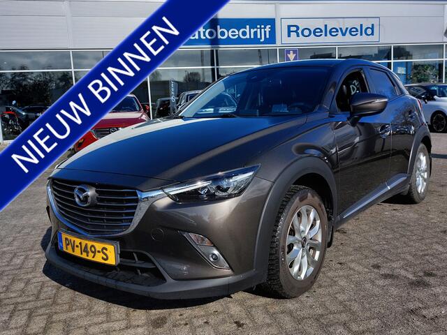 Mazda CX-3 2.0 SkyActiv-G 120pk SkyLease GT | Origineel NL | Navi | Clima | Cruise | Half-Leder | Head-Up | Keyless Entry | Pdc+Camera | Led Koplampen | Dodehoek+Rijstrooksensor | Privacy Glass | 18''lm