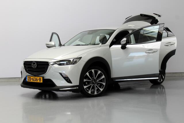 Mazda CX-3 2.0 SkyActiv-G 120 GT-M 122PK, LEER | CARPLAY | NAVIGATIE | CLIMATE CONTROLE | TREKHAAK | STOEL/STUUR VERWARMING