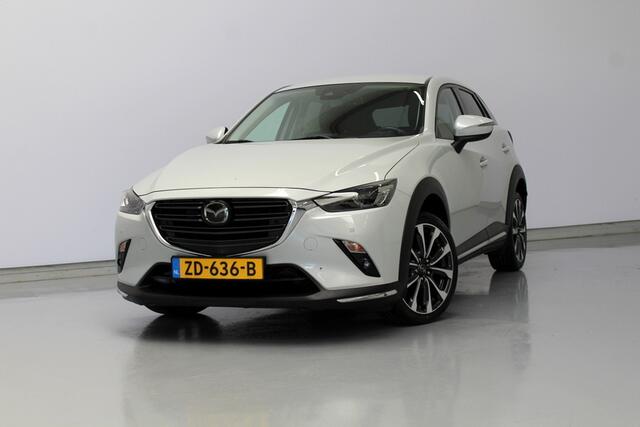 Mazda CX-3 2.0 SkyActiv-G 120 GT-M 122PK, LEER | CARPLAY | NAVIGATIE | CLIMATE CONTROLE | TREKHAAK | STOEL/STUUR VERWARMING