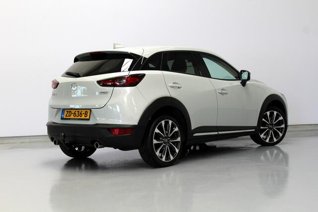Mazda CX-3 2.0 SkyActiv-G 120 GT-M 122PK, LEER | CARPLAY | NAVIGATIE | CLIMATE CONTROLE | TREKHAAK | STOEL/STUUR VERWARMING