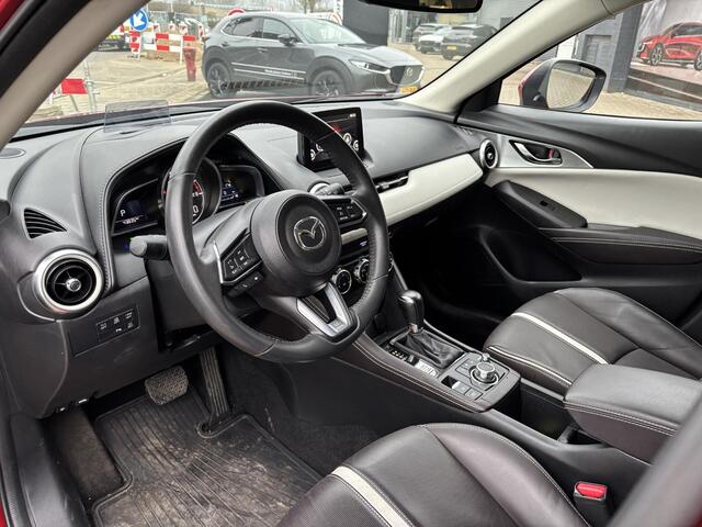 Mazda CX-3 2.0 SkyActiv-G 121 Luxury , Automaat, Leder, Camera, PDC, Navi, Apple Carplay, LMV 18 Inch, HUD, Cruise, Clima, All Season, Stoelverwarming