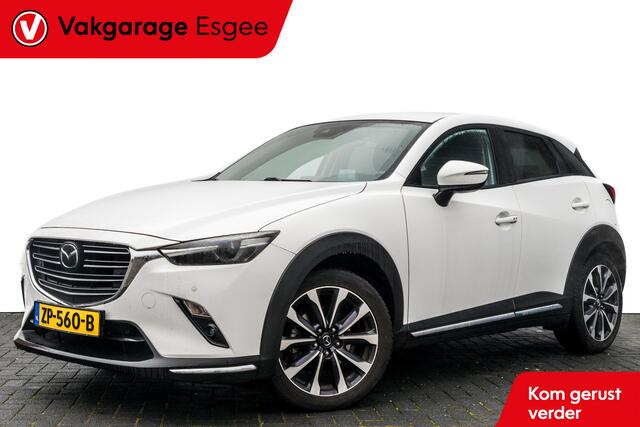 Mazda CX-3 2.0 122 PK SkyActiv-G 120 GT-M | Zwart Leer | 2 e Eign | Automaat | Ned Auto | 29DKM | Trekhaak | Hoge zit / Instap | Clima | Navi | Leer | Camera | Pdc | 18 Inch Lmv |