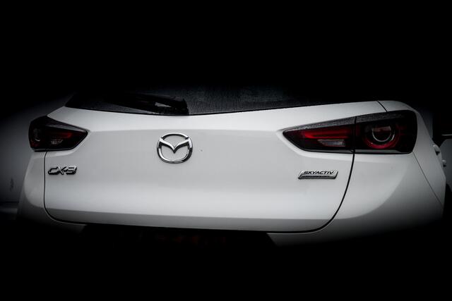 Mazda CX-3 2.0 122 PK SkyActiv-G 120 GT-M | Zwart Leer | 2 e Eign | Automaat | Ned Auto | 29DKM | Trekhaak | Hoge zit / Instap | Clima | Navi | Leer | Camera | Pdc | 18 Inch Lmv |