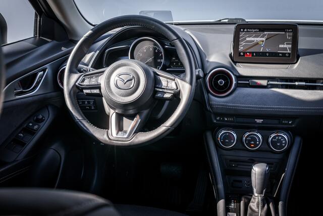Mazda CX-3 2.0 122 PK SkyActiv-G 120 GT-M | Zwart Leer | 2 e Eign | Automaat | Ned Auto | 29DKM | Trekhaak | Hoge zit / Instap | Clima | Navi | Leer | Camera | Pdc | 18 Inch Lmv |